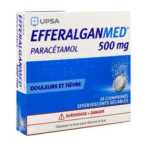 EFFERALGANMED Comprimé effervescent sécable 500 mg, boîte 16