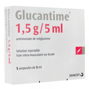 Glucantime 1,5 G/5 Ml (Antimoniate De Meglumine) Solution Injectable 5 Ml Ampoule B/5