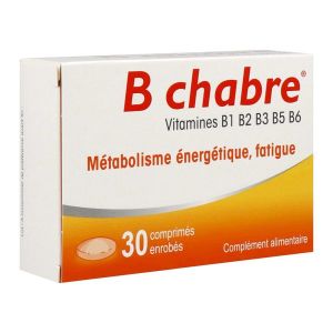 B CHABRE Comprimé, complément alimentaire à base de vitamines du groupe B, bt 30