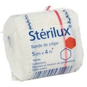 Sterilux Crepe Coton Elastique 5Cm*4M Ref:241634/0 Bande 1