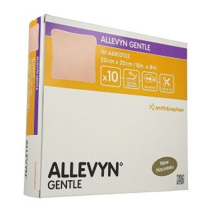 ALLEVYN GENTLE PANS 20*20CM 10 PANSEMENT BOITE