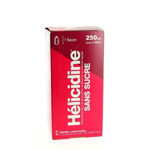 Helicidine 10 % Sans Sucre Sirop Edulcore A La Saccharine Sodique Et Au Maltitol Liquide 250 Ml En Flacon (Polyethylene Ambre)