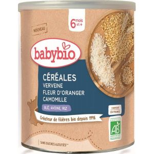 Babybio 3 Céréales et Plantes verveine fleur d'oganger camomille BIO - dès 6 mois - 220 g