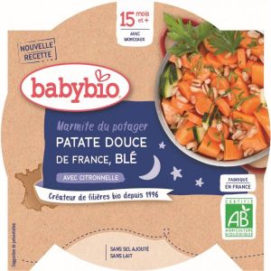 Babybio Bonne nuit marmite du potager patates douces/blé BIO - dès 15 mois - 260 g