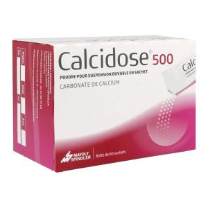 CALCIDOSE 500 Poudre pour suspension buvable, boîte 60 sachets