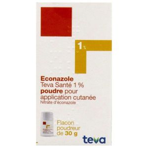 ECONAZOLE TEVA SANTE Poudre pour application cutanée 1 %, flacon poudreur 30 g