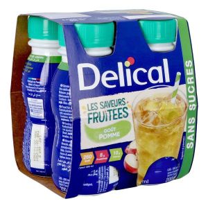 DELICAL BOISSON FRUITEE SANS SUCRES SAVEUR POMME LIQUIDE BOUTEILLE 200 ML 4