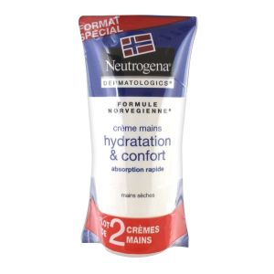Crème Mains Hydratation Et Confort Absorption Rapide 2X75Ml Neutrogena
