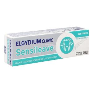 ELGYDIUM CLINIC SENSILEAVE DENTIFRICE TRAITEMENT SENSIBILITE Dentifrice au Fluorinol, dispositif médical, tube 50 ml