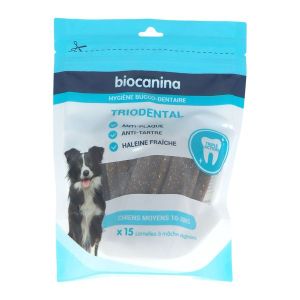 Triodental Lamelles A Macher Moyen Chien 10-30Kg (1 Sachet De 15 Lam) 352,5 G 1