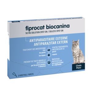 Fiprocat 50Mg Solution Spot-On Pour Chats Pipette 0,5 Ml 3