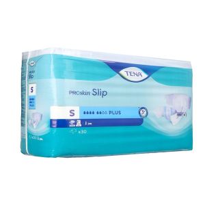 TENA PROSKIN SLIP PLUS Change complet hypoallergénique, sans latex, pour incontinence urinaire, small (ref. 710001), sac 30
