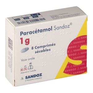 PARACETAMOL SANDOZ 1 g comprimés sécables B/8