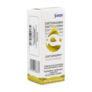CATIONORM Emulsion ophtalmique hydratante, lubrifiante pour instillation oculaire, fl 10 ml