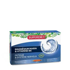Superdiet Magnésium marin + Vitamine B6 - 20 ampoules