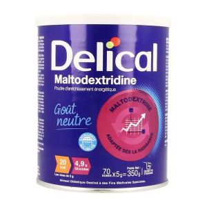 DELICAL MALTODEXTRIDINE Denrée alimentaire destinée à des fins médicales spéciales, goût neutre, bt 350 g