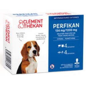Perfikan 134Mg/1200Mg Solution Pour Spot-On Pour Chiens Moyens Pipette 2,2 Ml 4