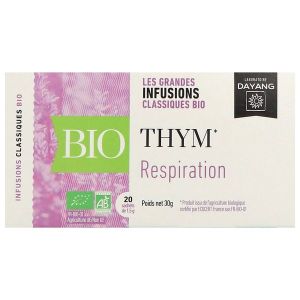 DAYANG INFUSION CLASSIQUE BIO THYM Feuille de thym, infusette, bt 20