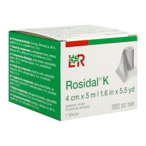 ROSIDAL K Bande de compression élastique 1 sens, allongement court, 5 m x 4 cm (ref. 108820), unité