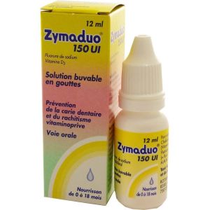 Zymaduo 150 Ui (Cholecalciferol Fluorure De Sodium) Solution Buvable En Gouttes 12 Ml En Flacon