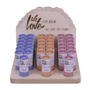 We Love The Planet Présentoir baume à lèvres Velvet - 3x12 Velvet Care, Daily, Shine + 3 testeurs