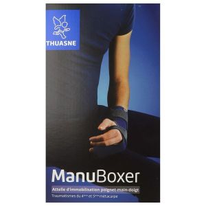 MANU BOXER Attelle de poignet main doigt d'immobilisation, à ouverture totale, droit, taille 3 (ref. 24310120309501), unité