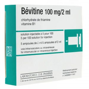 Bevitine 100 Mg/2 Ml (Chlorhydrate De Thiamine) Solution Injectable 2 Ml En Ampoule B/5