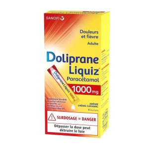 Dolipraneliquiz 1000 Mg Suspension Buvable En Sachet Edulcoree Au Sorbitol Au Sucralose B/8