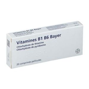 VITAMINE B1 B6 BAYER COMPRIME PELLICULE B/20