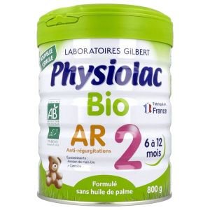 Physiolac Bio Ar 2 Lait En Poudre 6 A 12 Mois 800G