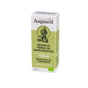 Aagaard Gouttes sans alcool Propolis, pépins de pamplemousse - flacon 30 ml