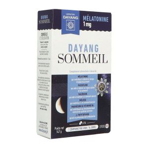 DAYANG COMPRIME SOMMEIL MELATONINE 1 MG Comprimé, complément alimentaire à base de mélatonine, bt 14