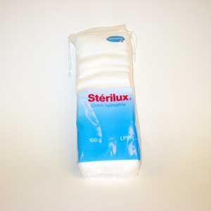 Sterilux Hydrophile Pliage Accordeon Fermeture Cordonnet Coton Sac Plast 100 G 1