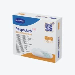 HARTMANN RESPOSORB SILICONE BORDER PANSEMENT BOITE 15*15 CM 10