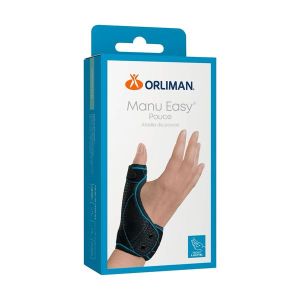Orliman Manu Easy Attelle De Pouce Ambidextre Noir T1 1