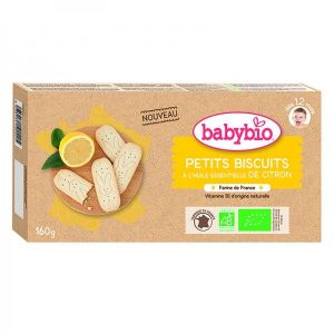 Babybio - Petits biscuits à l'huile essentielle de Citron BIO - dès 12 mois - 160 g