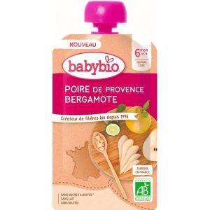 Babybio Gourde Poire de Provence Bergamote BIO - 120 g