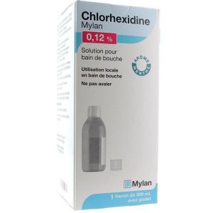 Chlorhexidine Mylan 0,12 % Solution Pour Bain De Bouche 300 Ml En Flacon Transparent