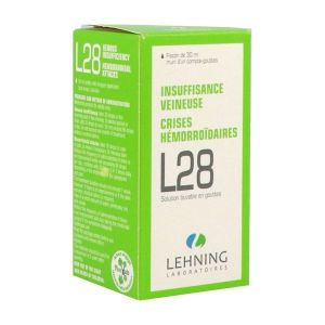 L 28 Solution Buvable En Gouttes 1 Flacon En Verre Jaune De 30 Ml Muni D'Un Compte-Gouttes