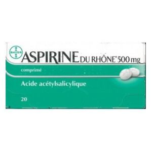 ASPIRINE DU RHONE 500 MG COMPRIME B/20