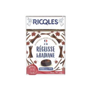 Ricqles Bonbons Reglisse Badiane Sans Sucres Past Sach 40 G 1