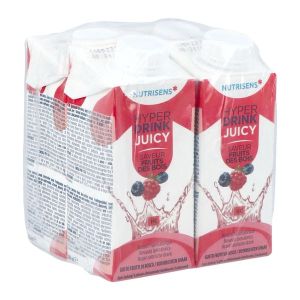 NUTRISENS HYPERDRINK JUICY Denrée alimentaire destinée à des fins médicales spéciales, fruits des bois, 200 ml x 4
