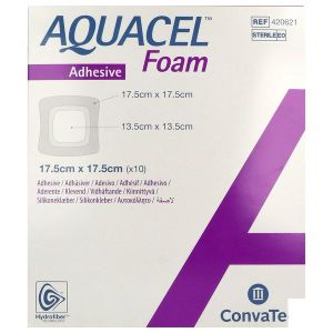 Aquacel Pansement Foam Adhesif (Adhesif Siliconne) 17.5*17.5 Cm 10