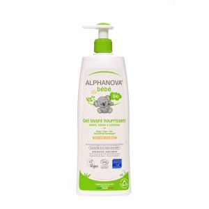 Alphanova Gel lavant nourrissant sans sulfate sans parfum BIO - 500 ml