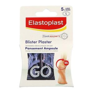 ELASTOPLAST SOS AMPOULE Pansement hydrocolloïde, spécial ampoule, talon, GM (ref. 48584), bt 5