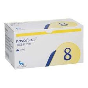 NOVOFINE 8MM /30G POUR STYLO INJECTEUR D'INSULINE NOVOPEN/NOVOPEN 2 AIGUILLE 100