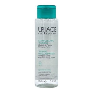 URIAGE EAU MICELLAIRE THERMALE PEAUX MIXTES A GRASSES Eau micellaire thermale à l'extrait de pomme, fl 250 ml