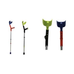 NEW TIKI HERDEGEN Béquille d'avant bras, en duraluminium, bicouleur pour enfant, rouge et bleu (ref. 200528), sachet, unité