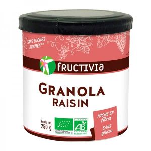 Fructivia - Granola croustillants Raisin BIO - pot 250 g