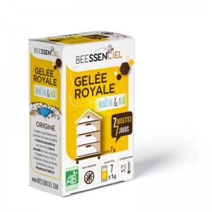 Beessenciel Gelée royale fraîche BIO - 7 dosettes de 1 g
